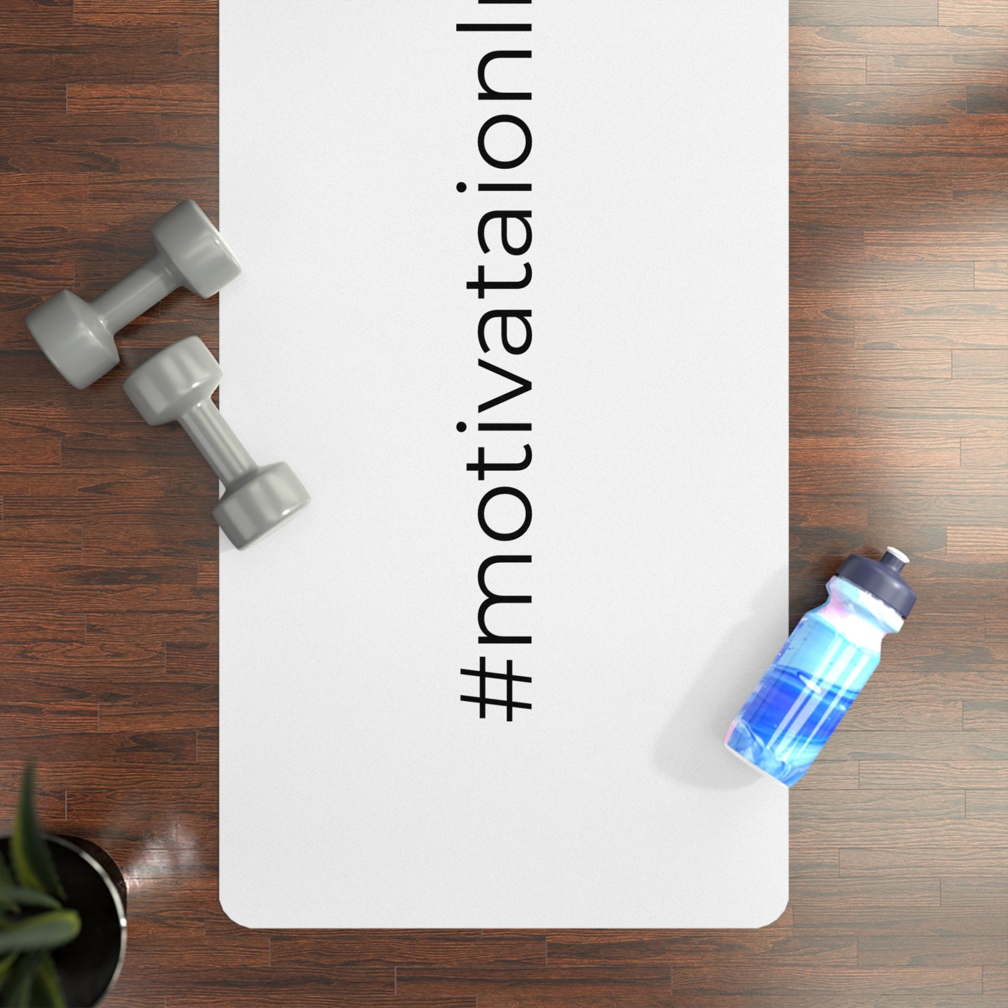 Motivational Rubber Yoga Mat, Fitness Mat, Exercise Mat, Yoga Gear, Wellness Gift, Home Gym Essential, #motivationlmondays