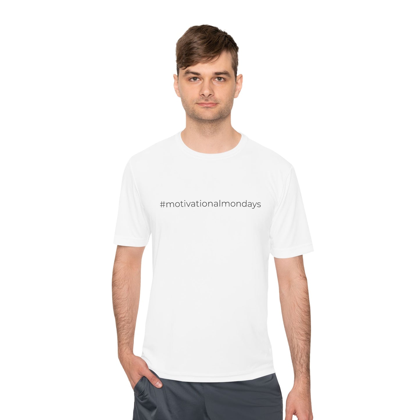 Motivational Moisture-Wicking Tee, Sports T-Shirt, Workout Shirt, Gift for Fitness Lovers, Activewear for Every Day